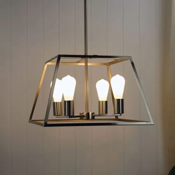 SOUTHPORT 48 4 Light Urban Retro Pendant Brushed Chrome