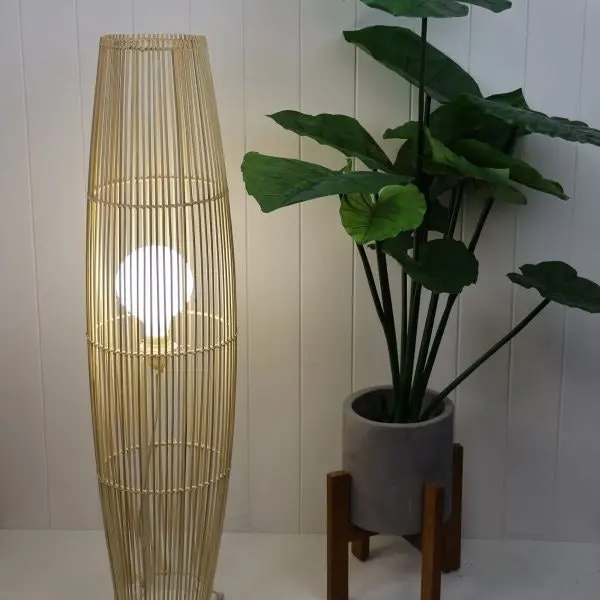 MATRAM Rattan Cane Floor Lamp