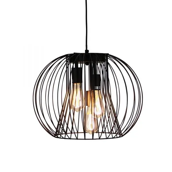 MALO.45 Black Wire 3 Light Pendant