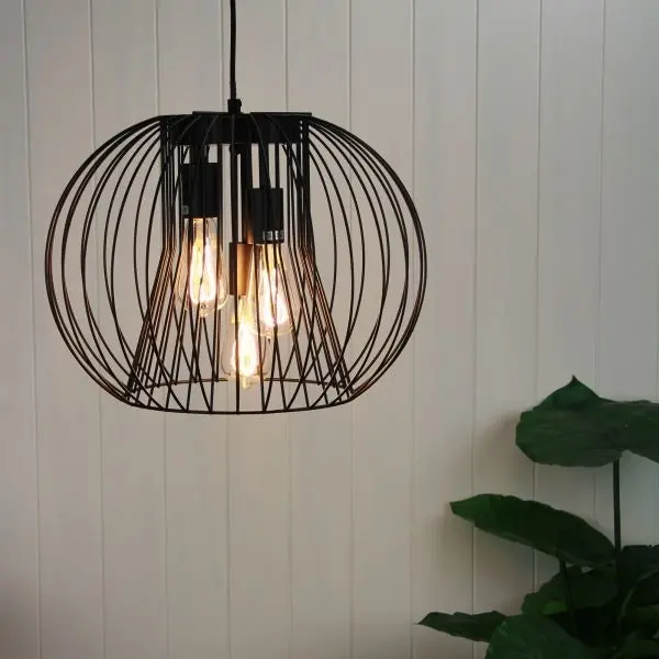 MALO.45 Black Wire 3 Light Pendant