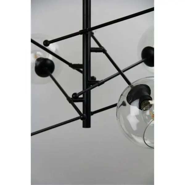 RIPLEY.6 6-Light Satellite Pendant Black