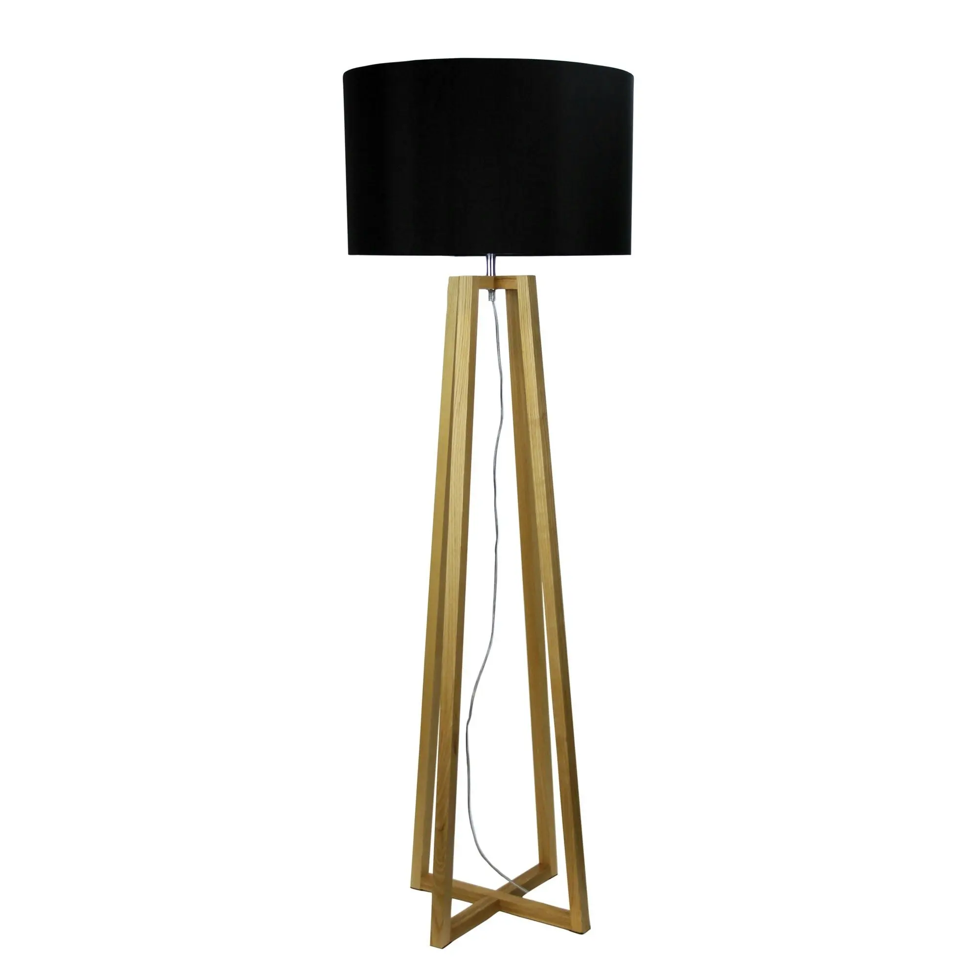 MALMO FLOOR LAMP BASE Timber Floor Lamp Base E27