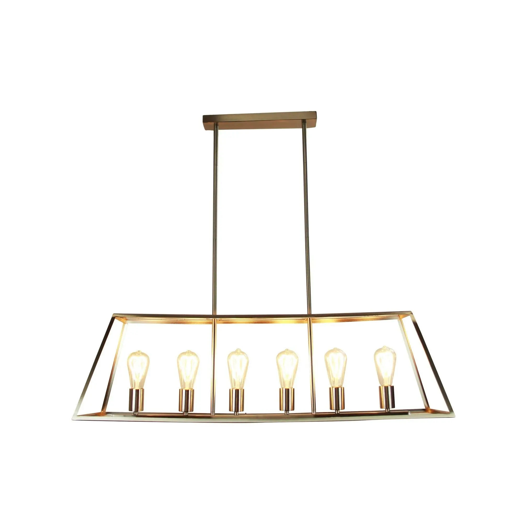 SOUTHPORT.100 6 Light Urban Retro Pendant Brushed Chrome