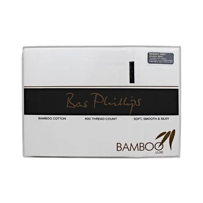 Bas Phillips Bamboo & Cotton 400TC Blend Sheet Set - WHITE