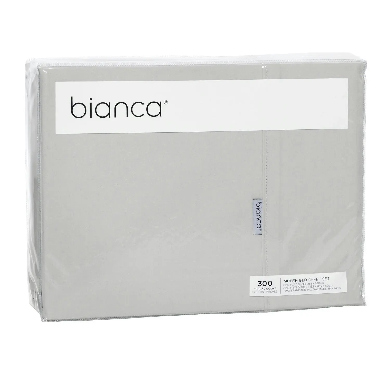 Bianca HESTON 300 THREAD COUNT COTTON PERCALE SHEET SETS SILVER