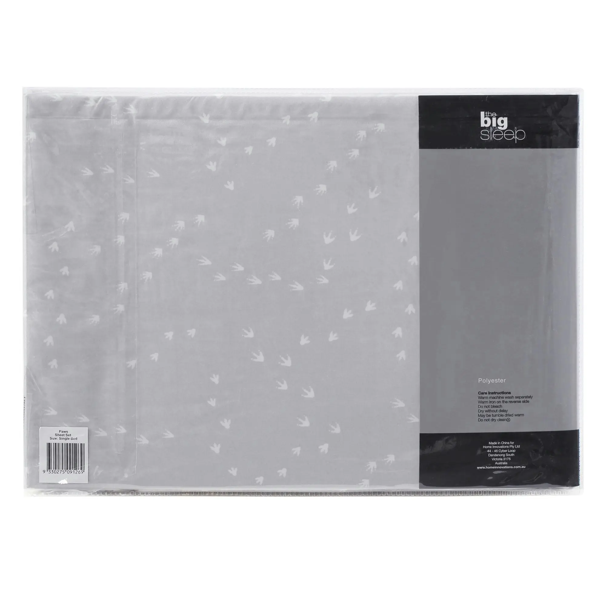 The Big Sleep Paws Printed Microfibre Sheet Set