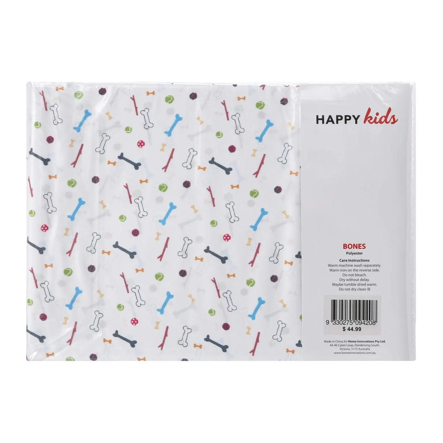 Happy Kids Bones Printed Microfibre Sheet Set