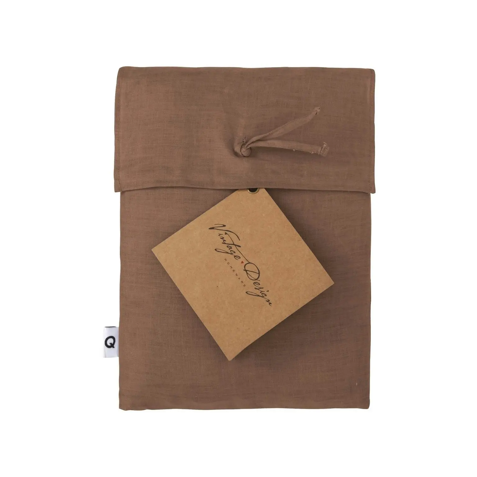 Vintage Design Hazelnut 100% Hemp Sheet Set