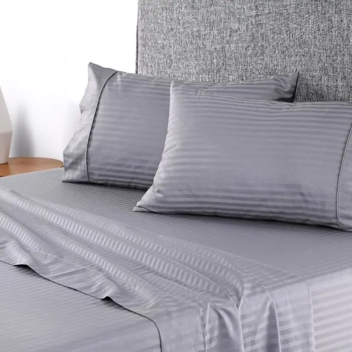 Onkaparinga Chilton Stripe Sheet Set Silver