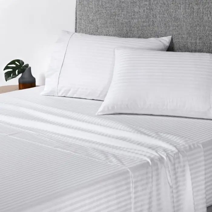 Onkaparinga Chilton Stripe Sheet Set White