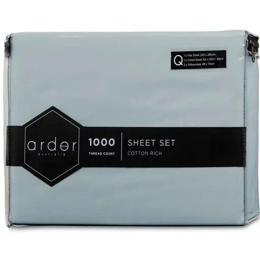 Ardor 1000TC Cotton Rich Sheet Set - 6 Colours