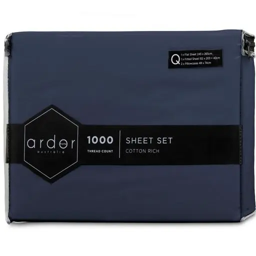 Ardor 1000TC Cotton Rich Sheet Set - 6 Colours