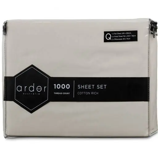 Ardor 1000TC Cotton Rich Sheet Set - 6 Colours