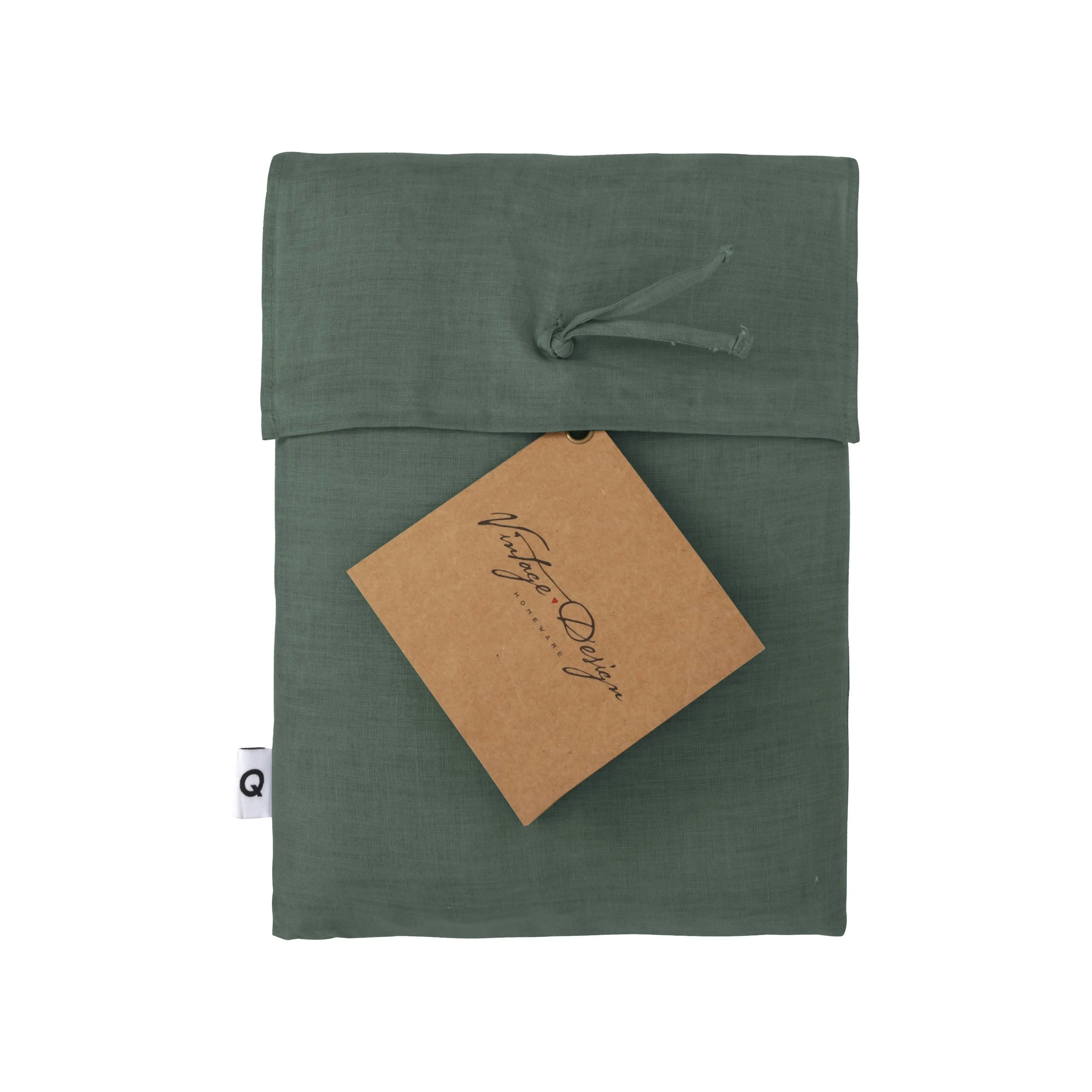 Vintage Design Sea Green 100% Hemp Sheet Set