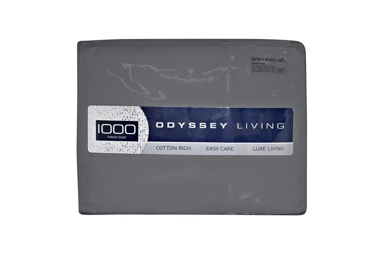 Odyssey Living 1000TC RICH Cotton Sheet Sets - Charcoal