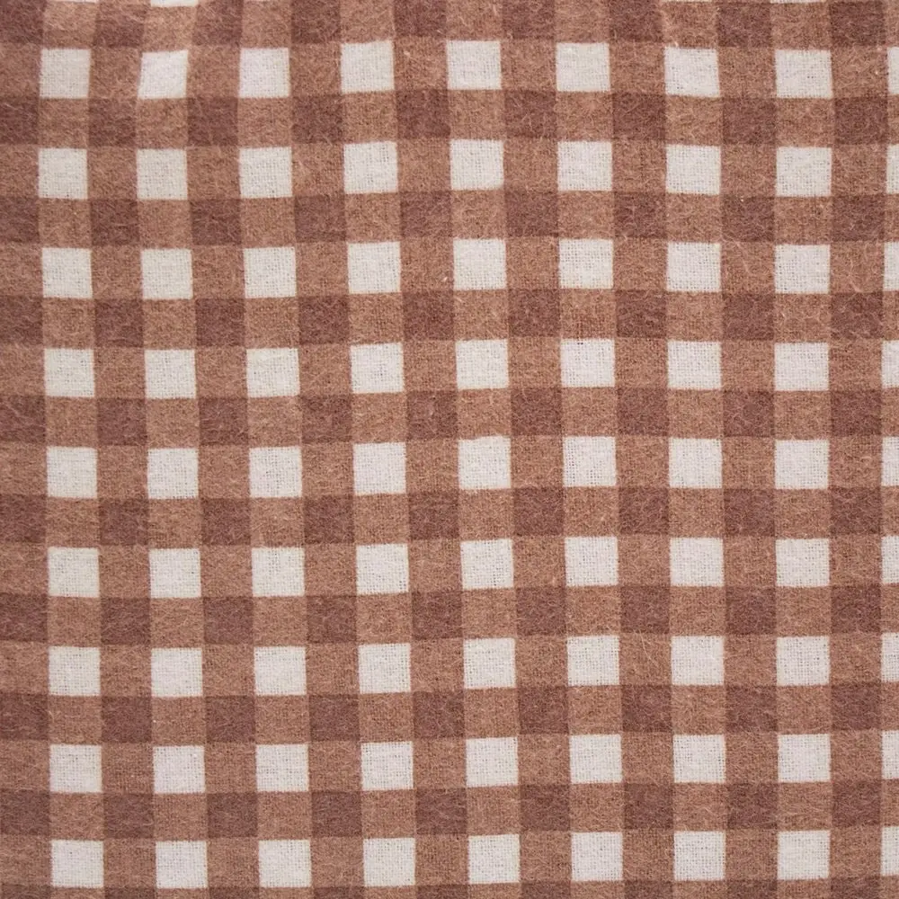 Bambury Gingham Flannelette Sheet Set Clove