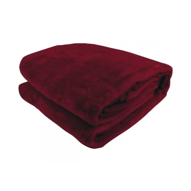 Laura Hill 6600gsm Large Double Sided Faux Mink Blanket   Wine Red