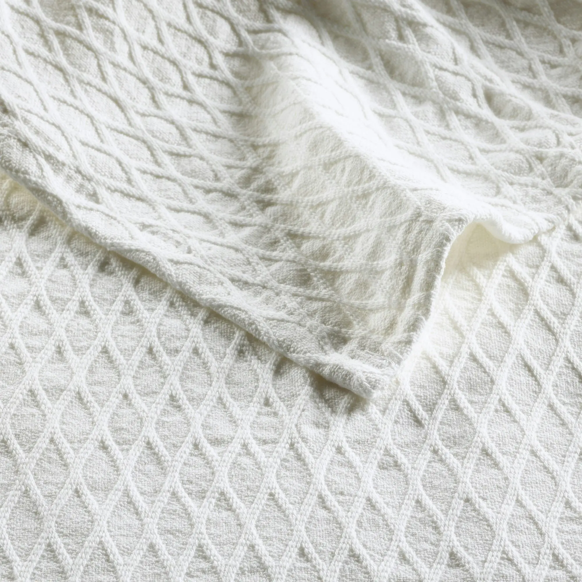 Bianca GOSFORD COTTON BLANKET WHITE