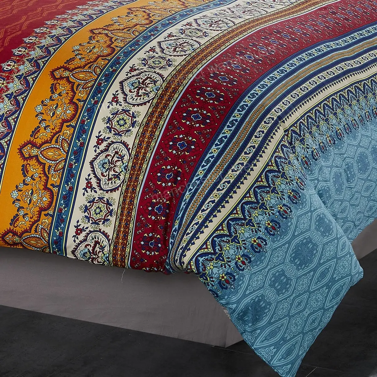 Luxton Mandala Striped Quilt Cover Set