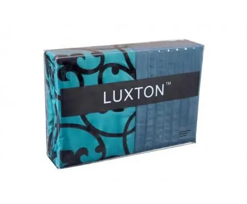 Luxton Lyde Teal Black Flocking Quilt Cover Set