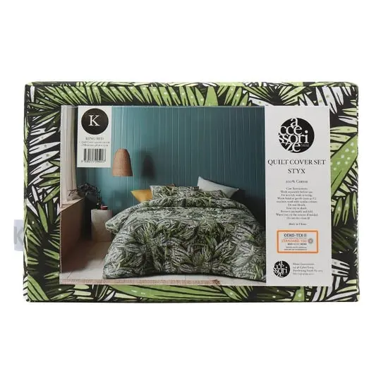 Accessorize Styx Quilt Cover Set Range Green