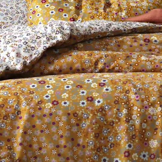 Accessorize Lisa Quilt Cover Set Range Ochre