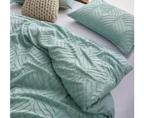 Gioia Casa Tufted ultra soft microfiber quilt cover set - SAGE GREEN