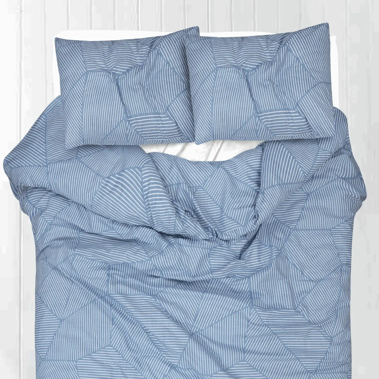 Amsons Pure Cotton Quilt Cover Set With Extra Standard Pillowcases - Ariana Denim