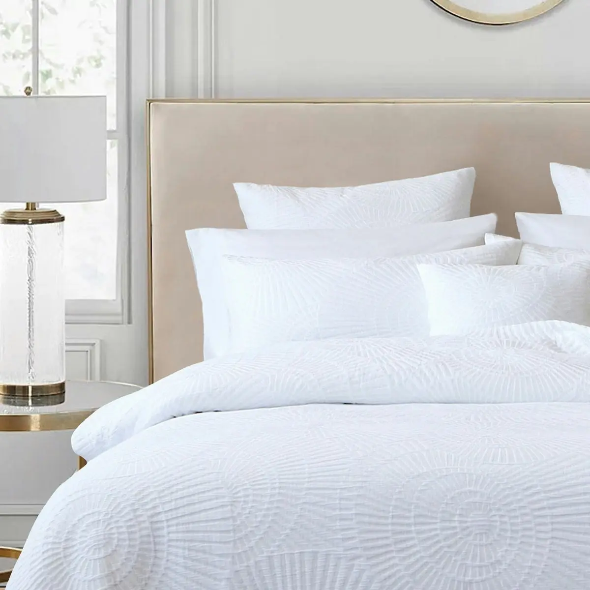 Bianca Bedding Byron White Quilt Cover Set