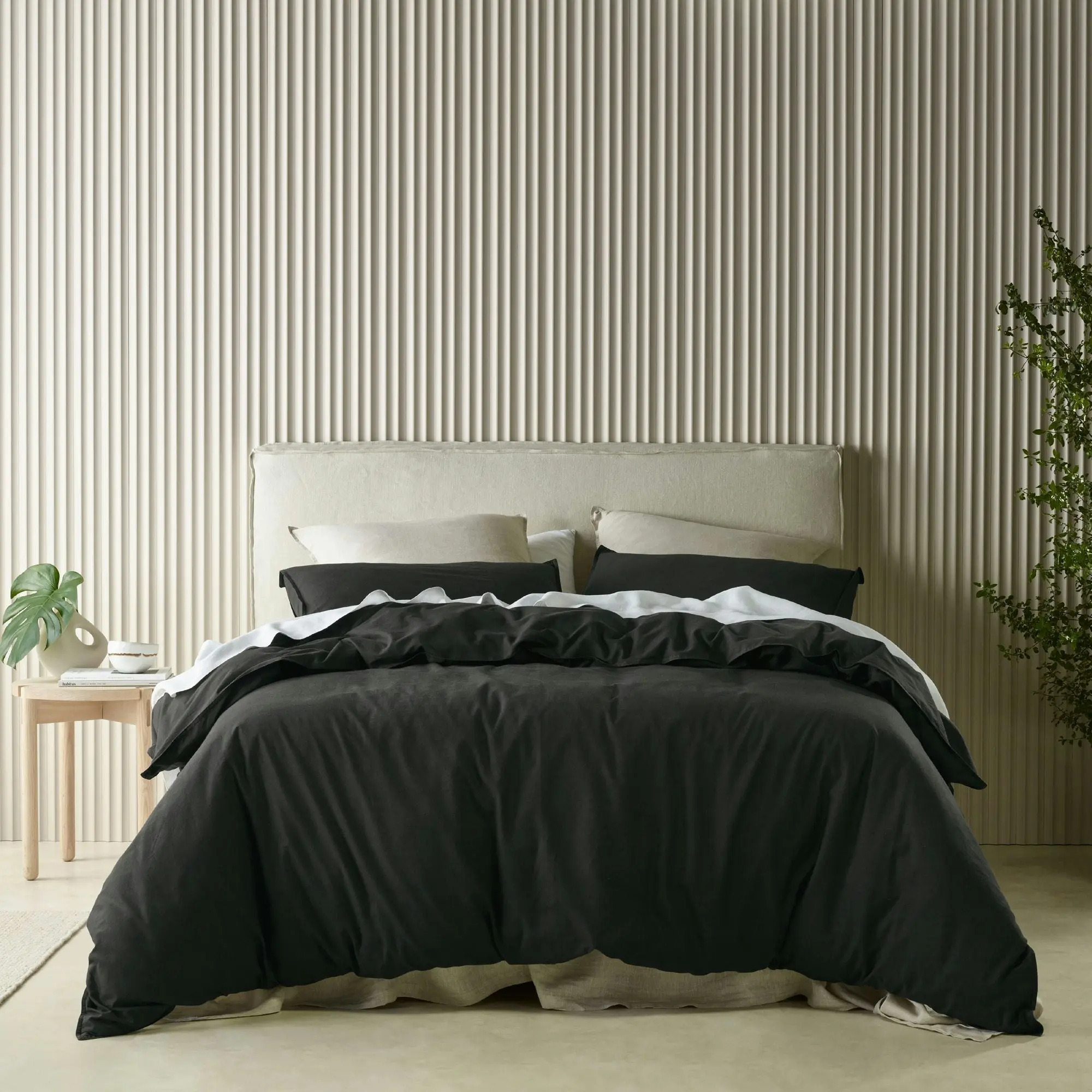 Bianca Bedding Acacia Charcoal Quilt Cover Set