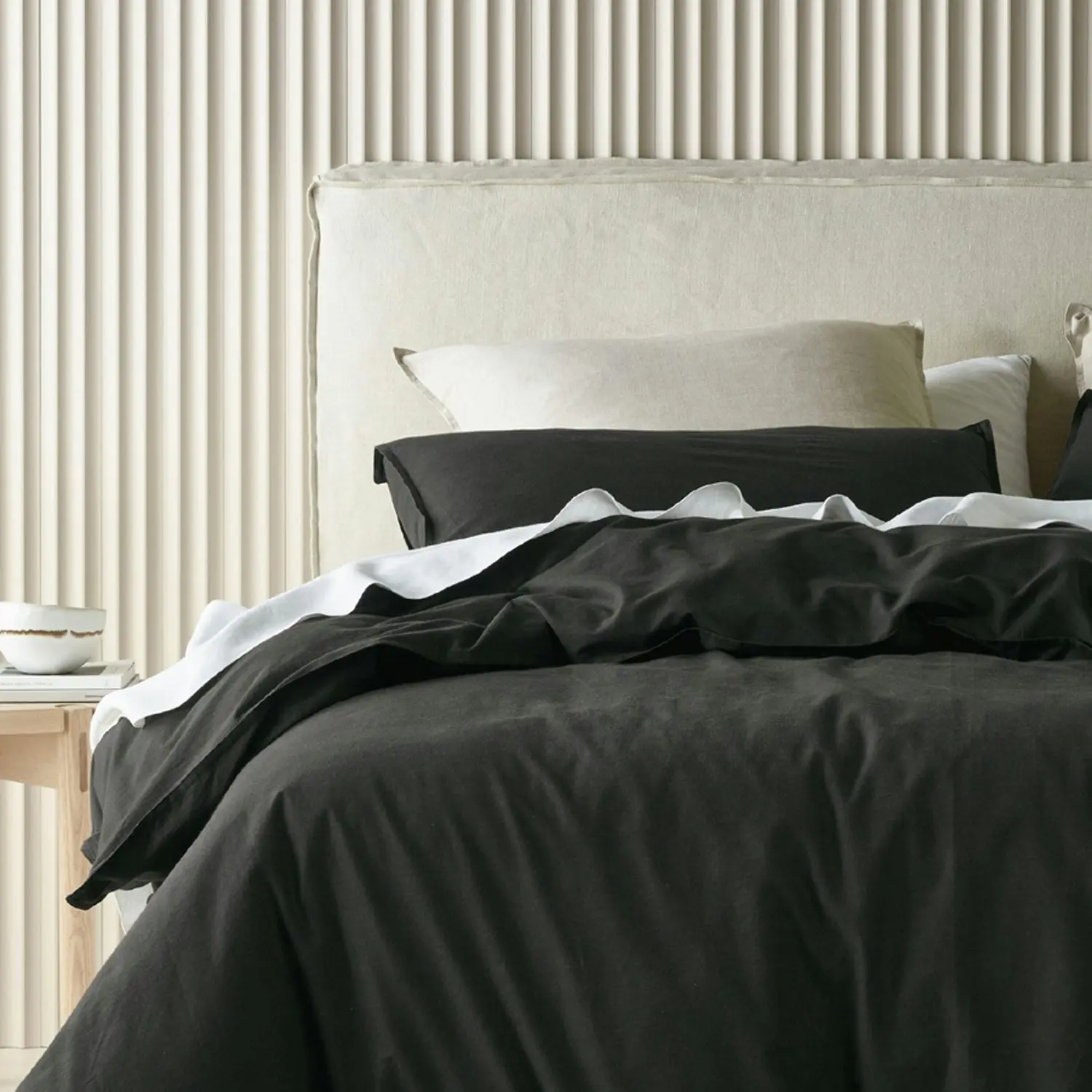 Bianca Bedding Acacia Charcoal Quilt Cover Set