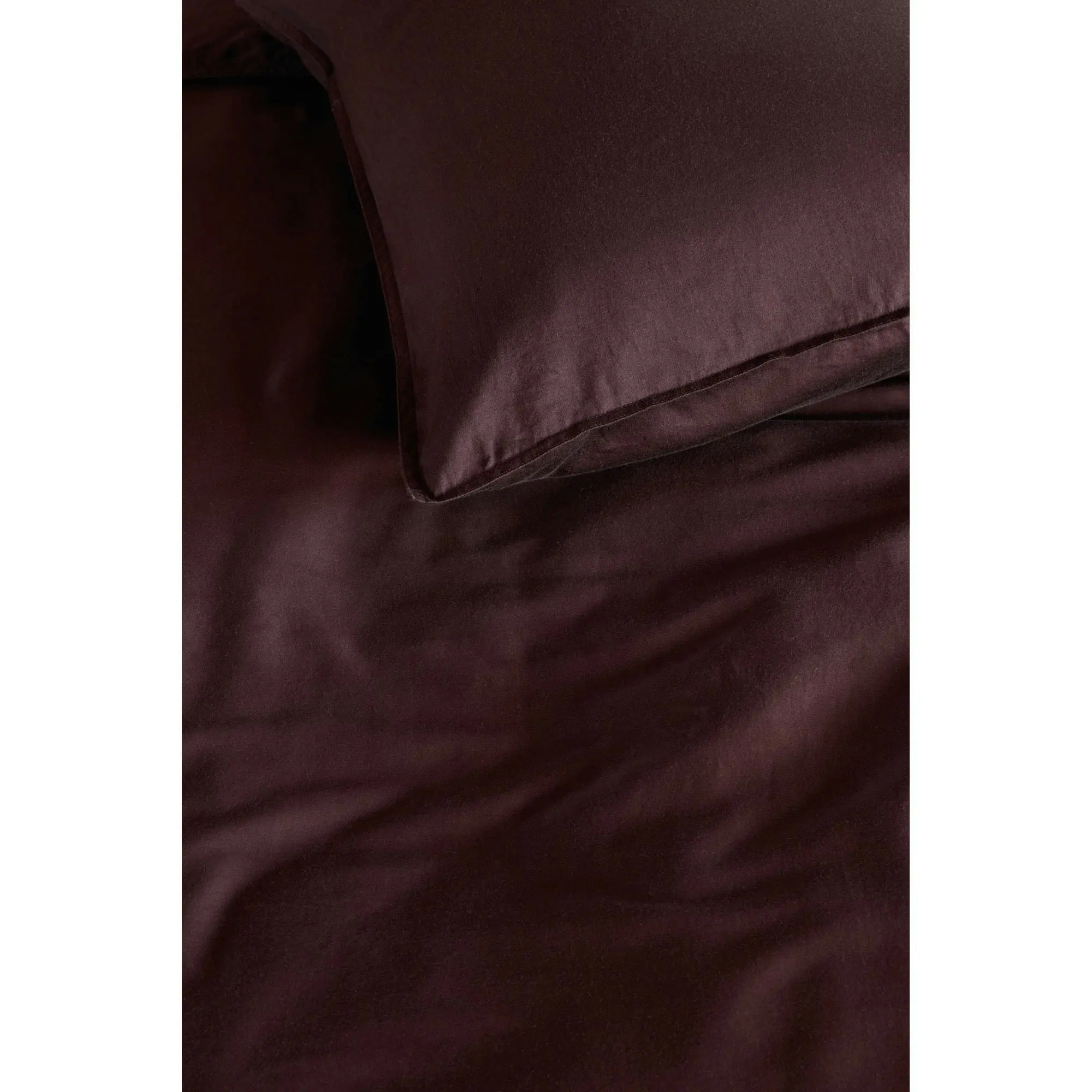 vtWomen Dark Red Earth Cotton Sateen Quilt Cover Set