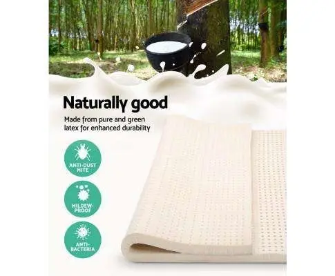 Pure Natural Latex Mattress Topper 7 Zone 7.5cm