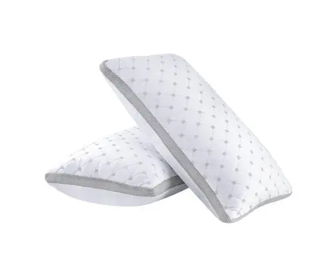 Gioia Casa Luxury Bamboo Cooling Twin pack plush down-like pillows with 2 bonus quilted waterproof pillow protectors