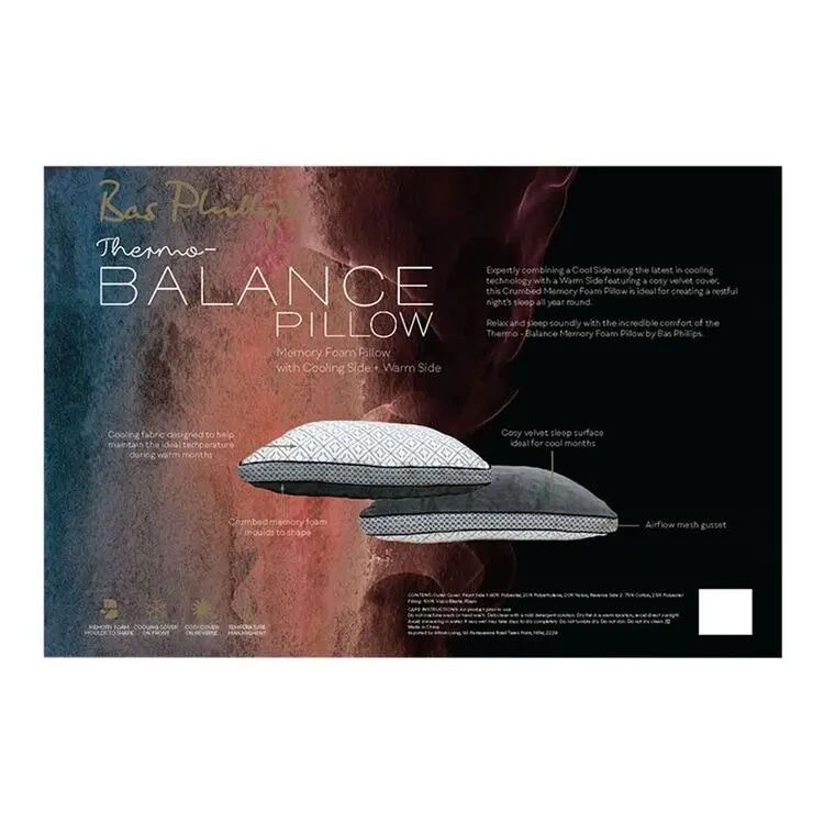 Bas Phillips Thermo Balance Memory Foam Pillow