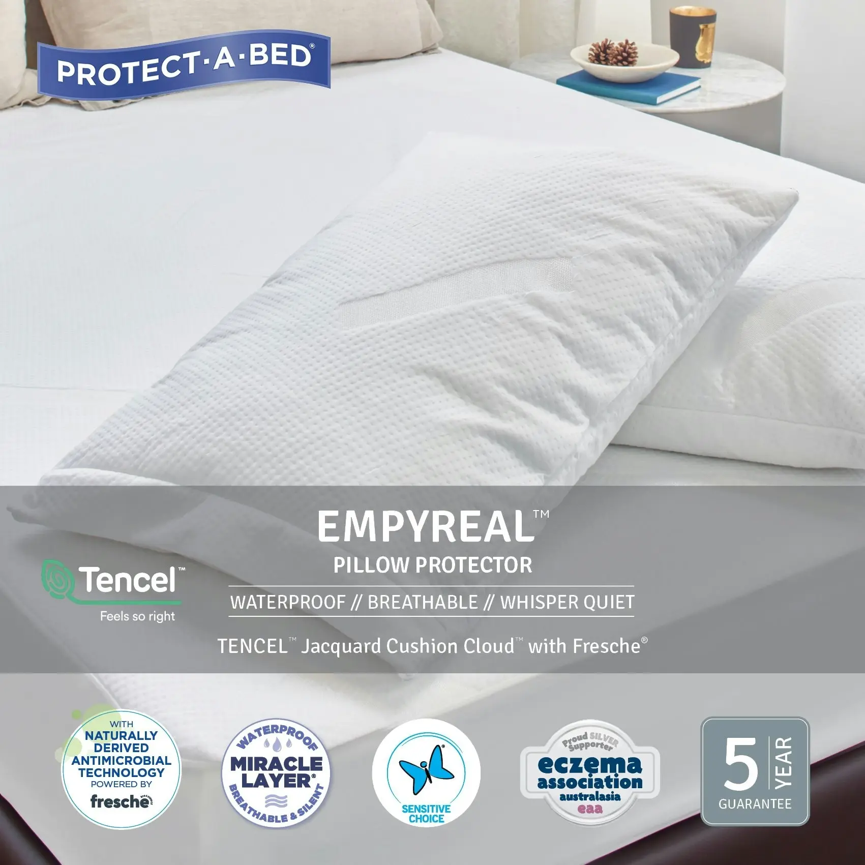 Protect A Bed Empyreal Tencel Jacquard Fitted Waterproof Mattress & Pillow Protectors  ON SALE