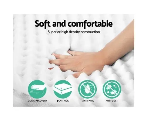 Mattress Topper Egg Crate Foam Toppers Bed Protector Underlay