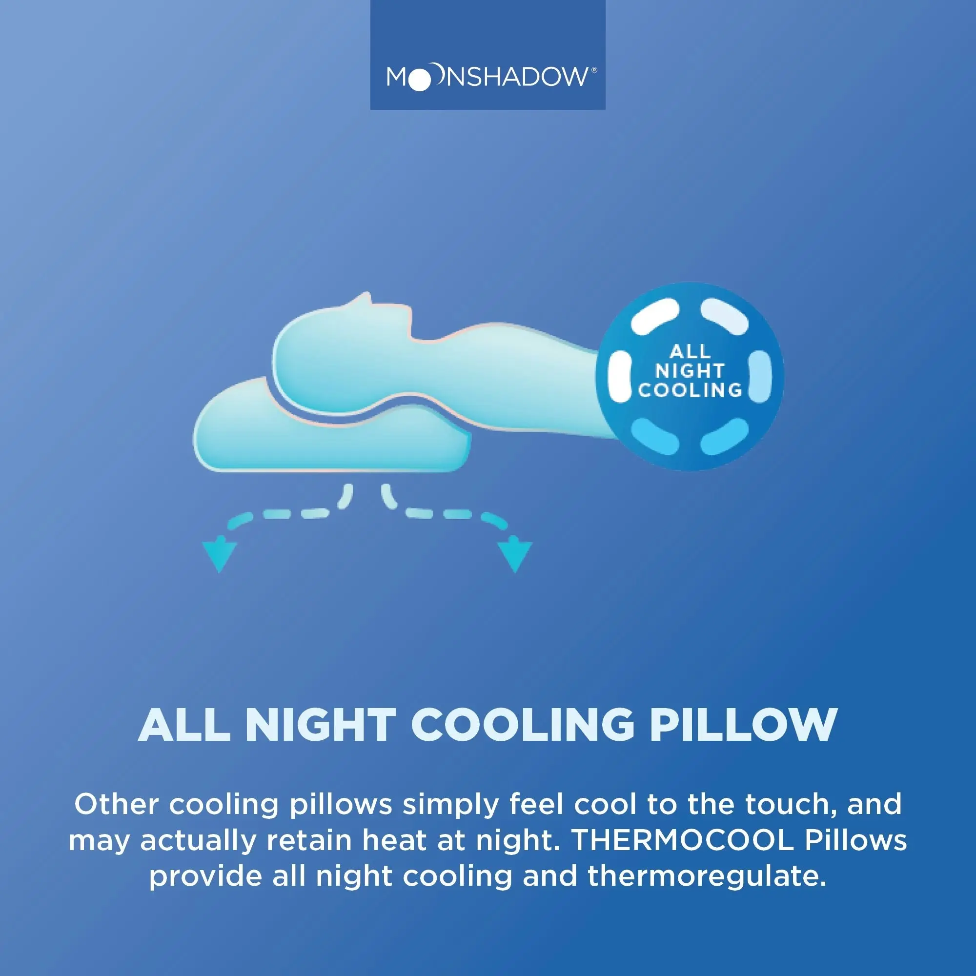 Moonshadow Adjustable Cube Thermocool Pillow