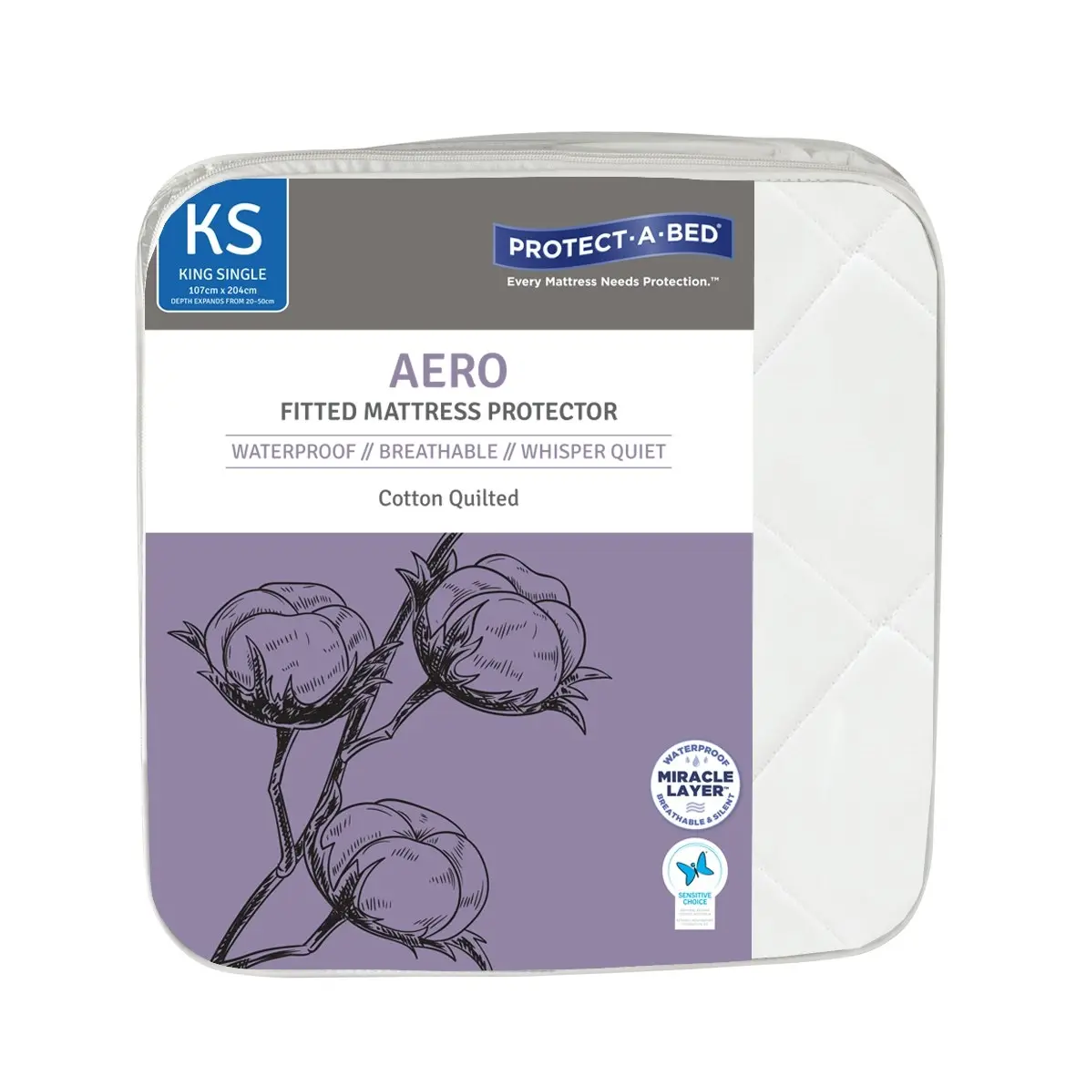 Protect A Bed Aero Cotton Quilted Fitted Waterproof Mattress & Pillow Protectors ON SALE