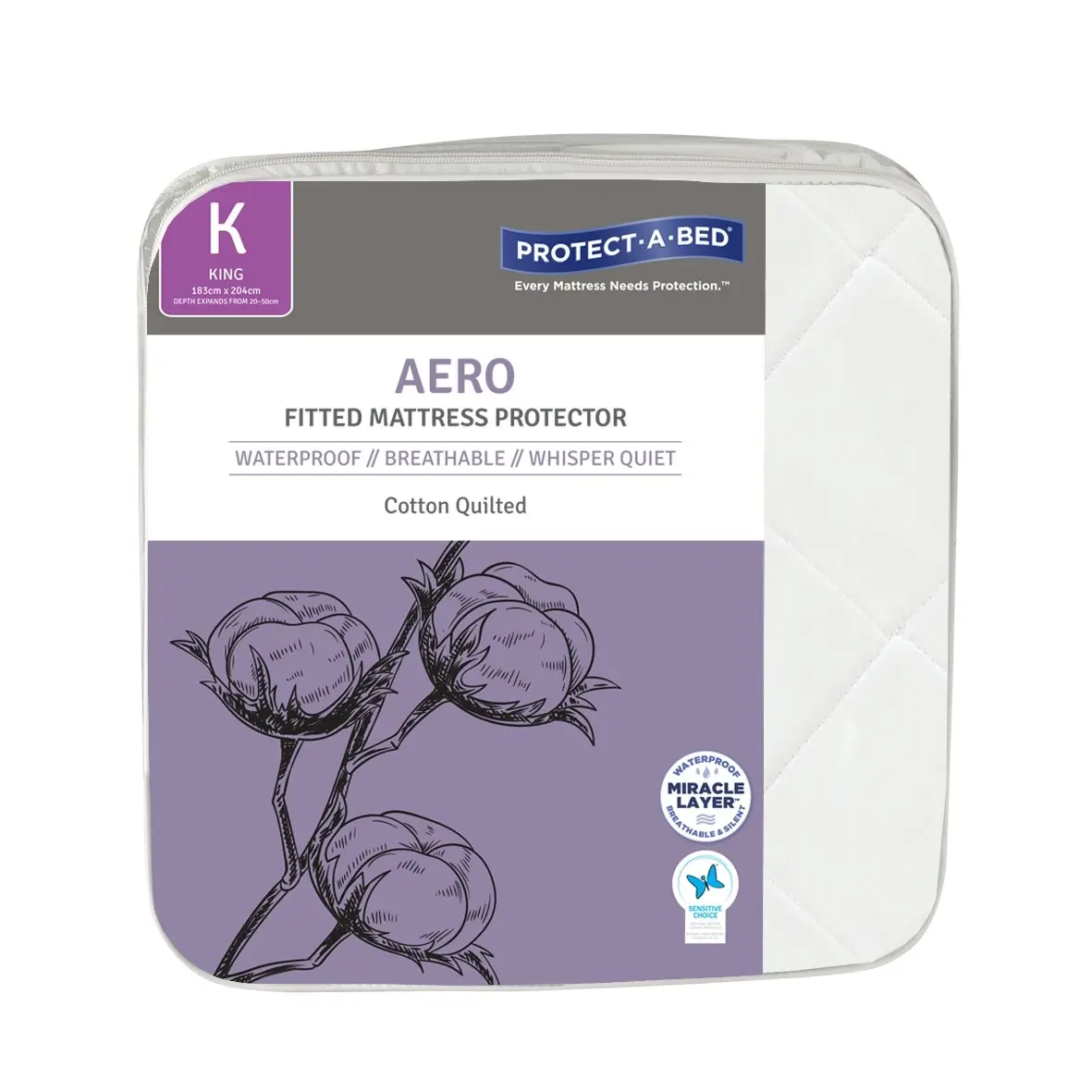 Protect A Bed Aero Cotton Quilted Fitted Waterproof Mattress & Pillow Protectors ON SALE