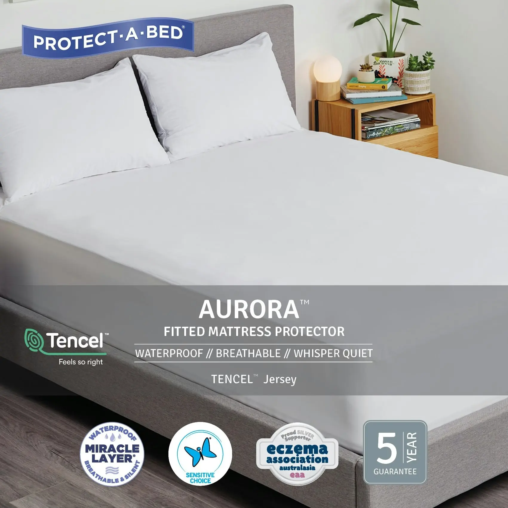 Protect A Bed Aurora Tencel Jersey Fitted Waterproof Mattress & Pillow Protectors ON SALE