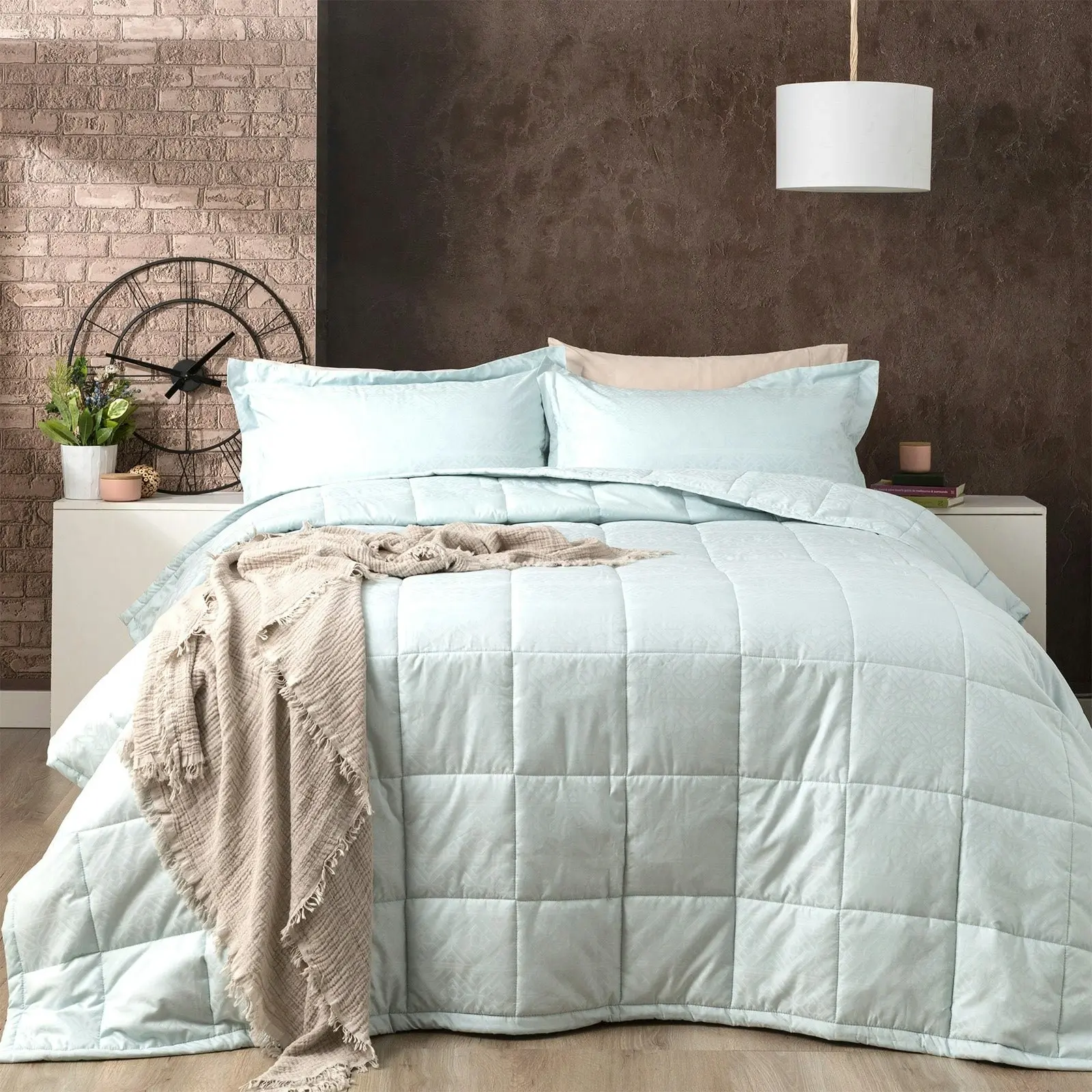 Ddecor Home Mosaic 500 TC Cotton Jacquard Comforter Set - 2 Colours