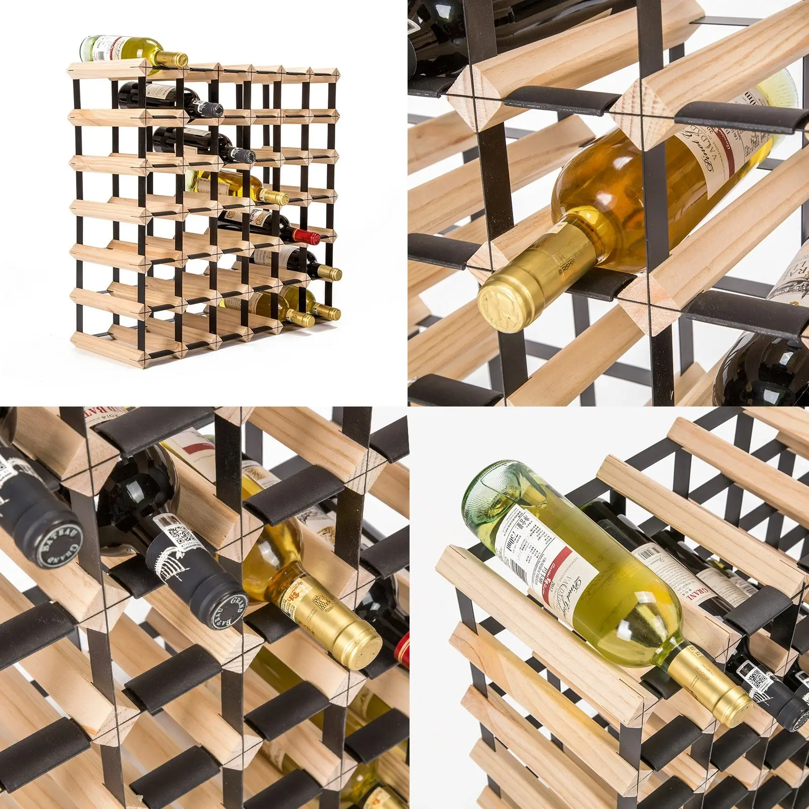 42 Bottle Timber Wine Rack