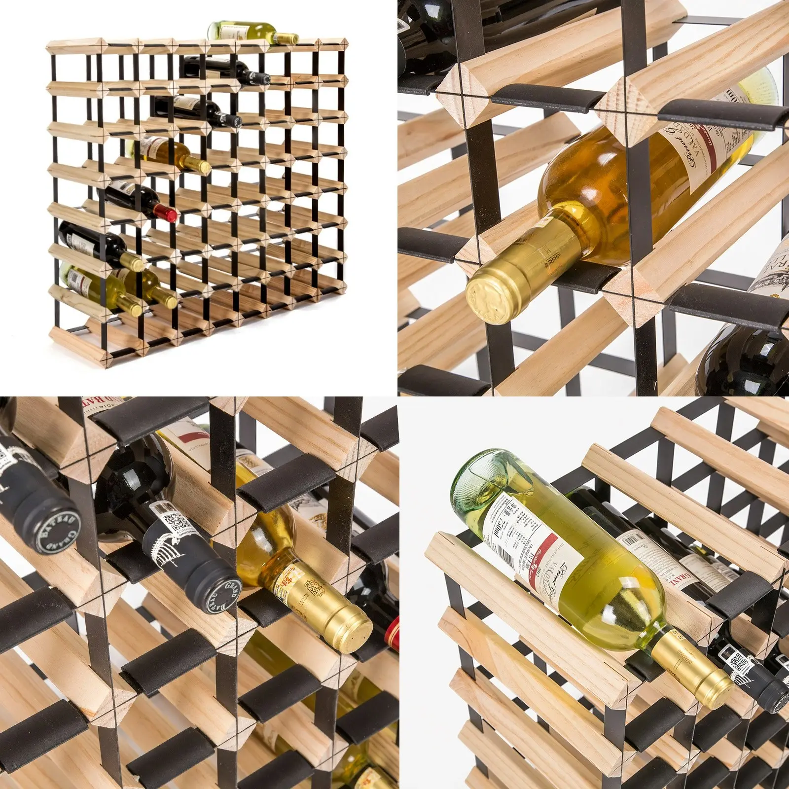 72 Bottle Timber Wine Rack