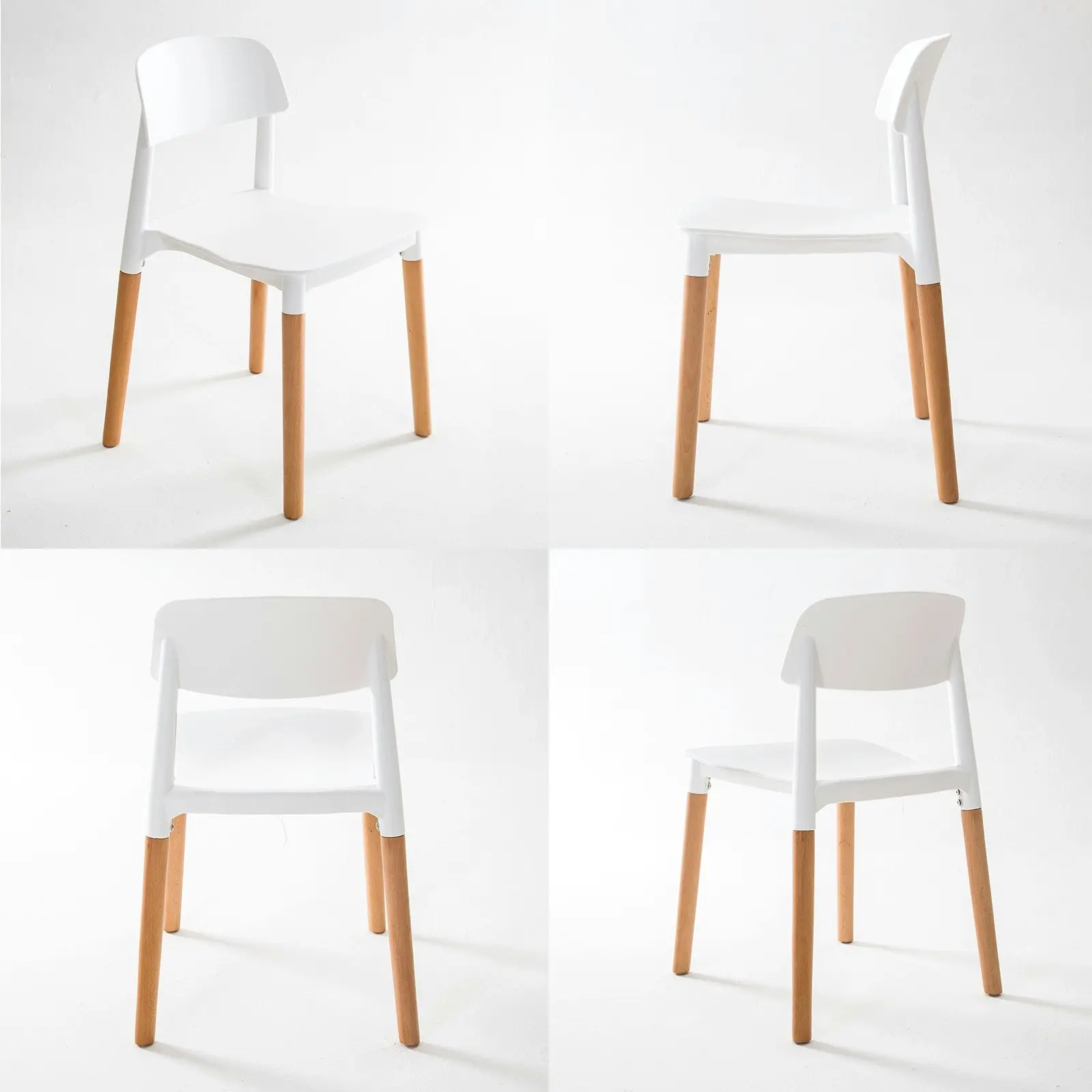 2X Belloch Stackable Dining Chair - WHITE