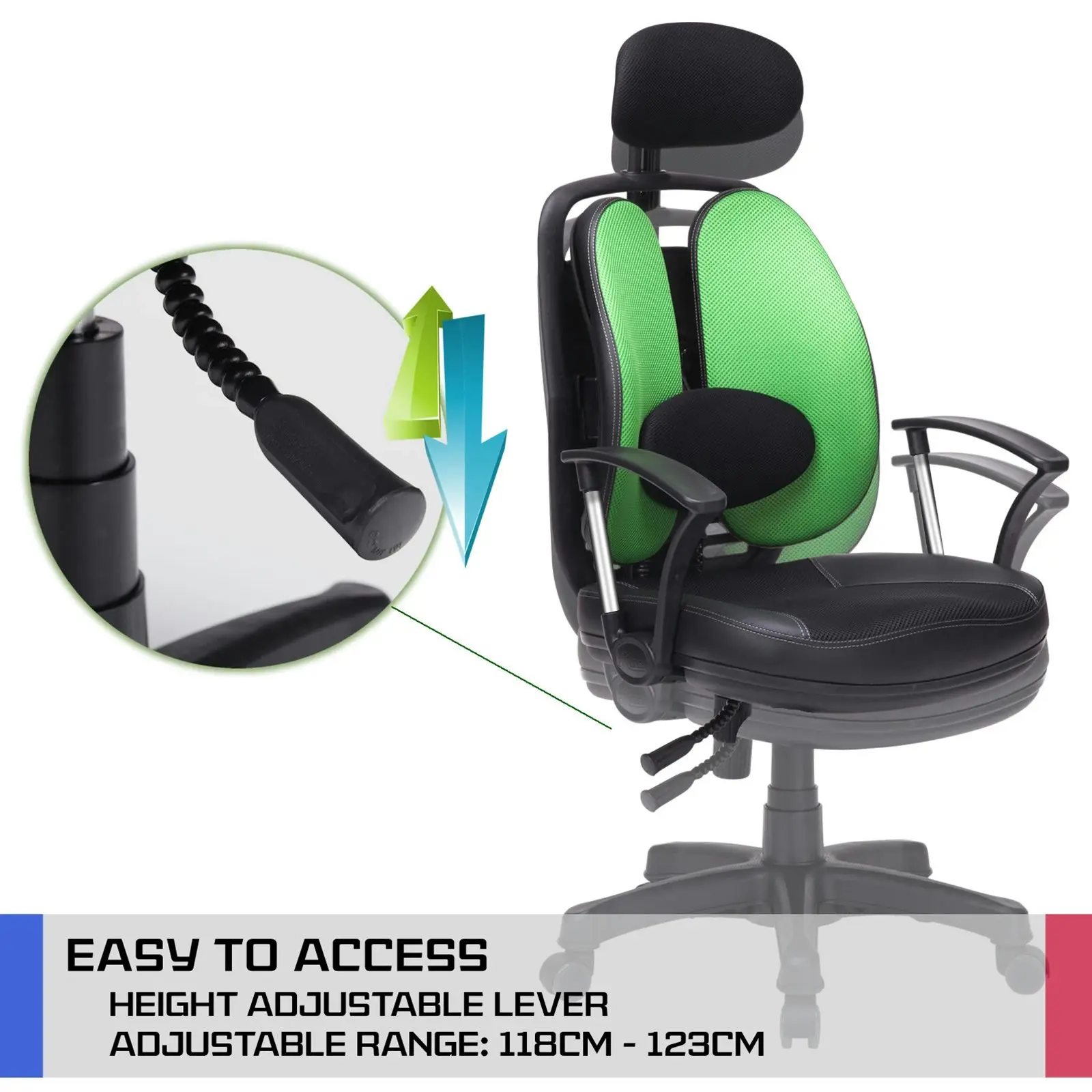 Korean Office Chair SUPERB - GREEN