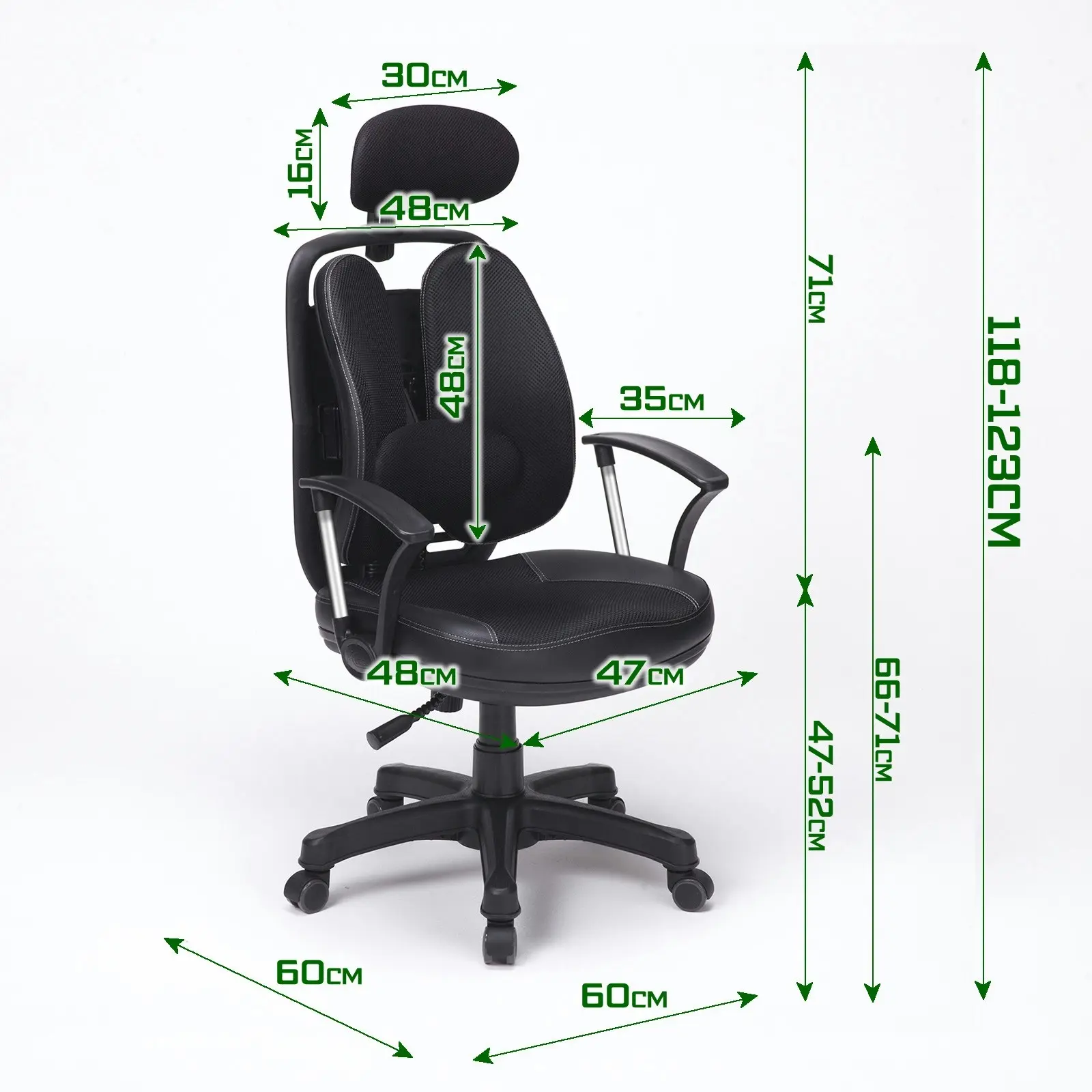 Korean Office Chair SUPERB - BLACK