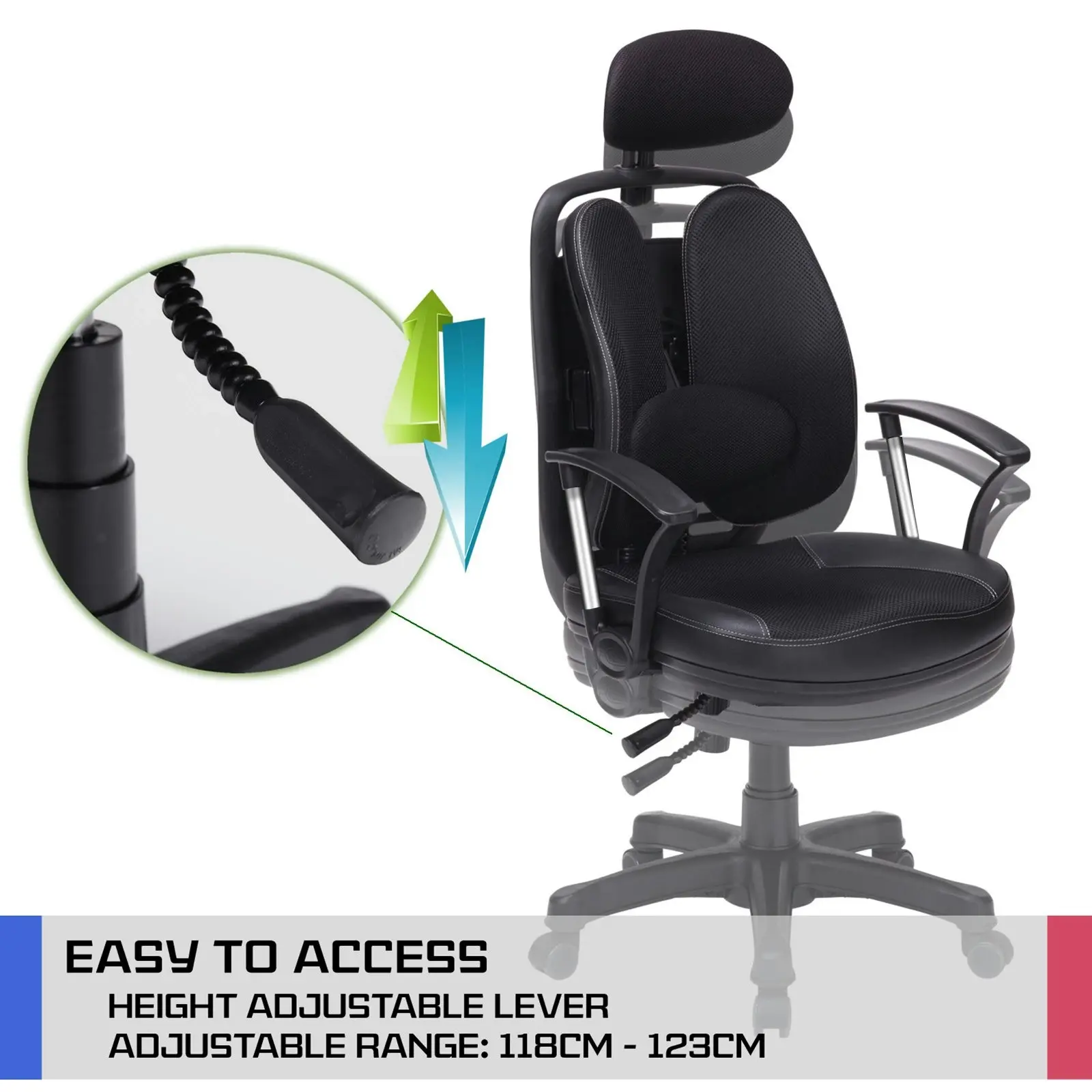 Korean Office Chair SUPERB - BLACK