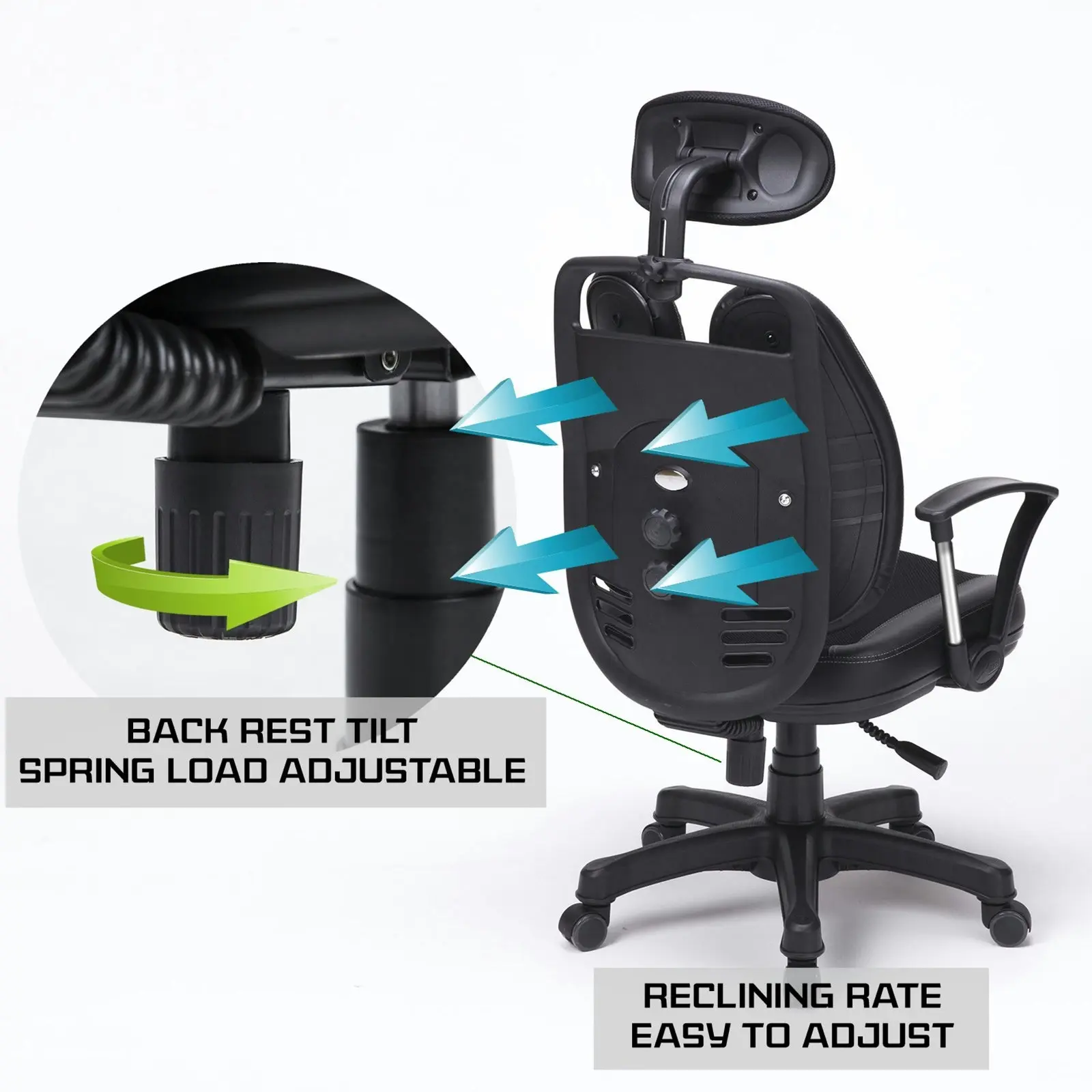 Korean Office Chair SUPERB - BLACK