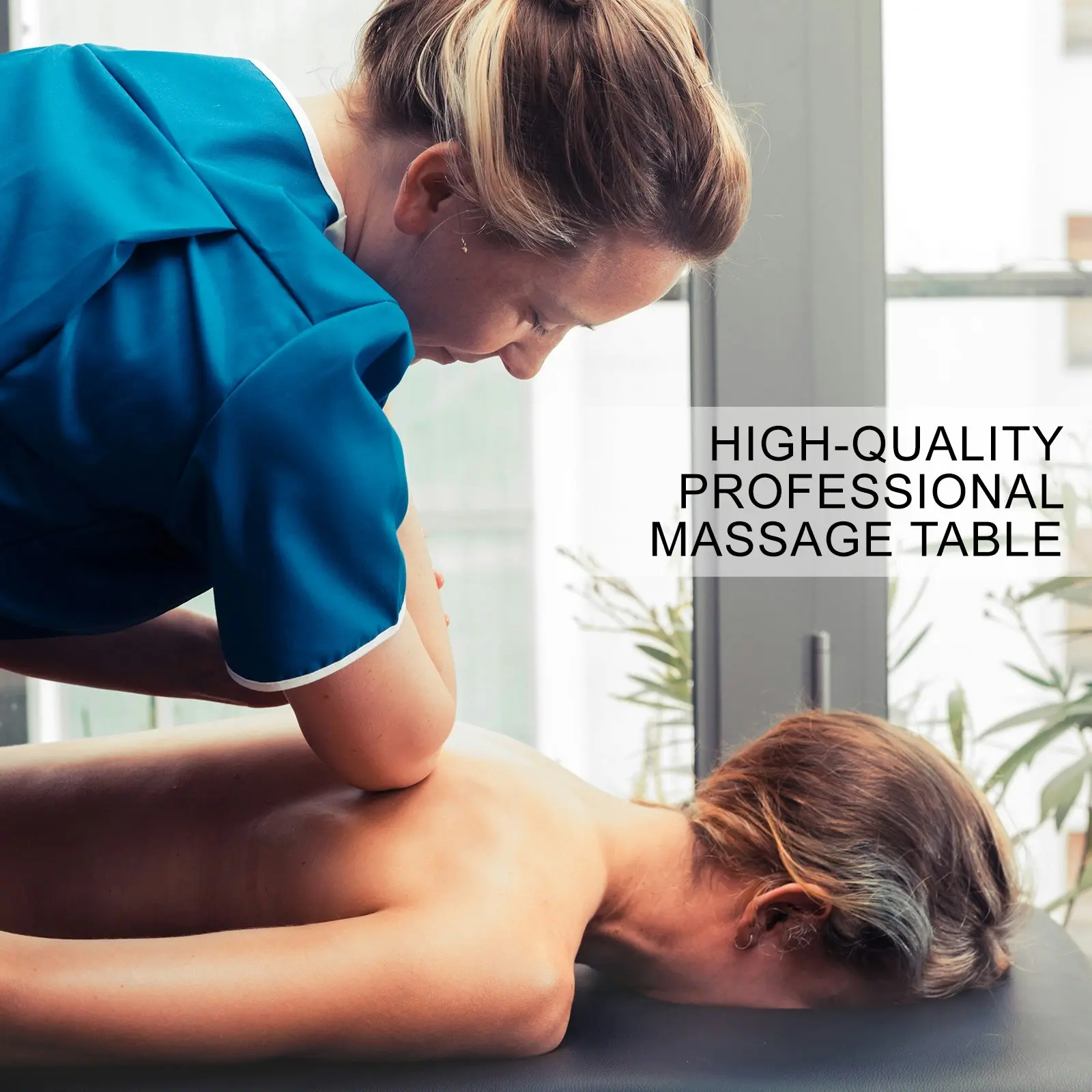 75cm Aluminium Portable Massage Table - BLACK